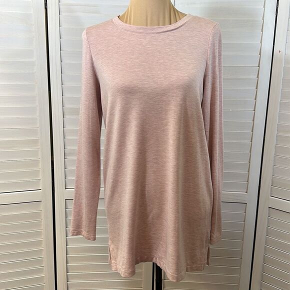 LOFT Lounge Tunic Size Small Pink Long Sleeve - Picture 3 of 11